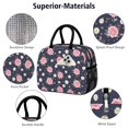 thumbnail image 4 of Womens Pioneer Flower Floral Print Pattern Lunch Box for Work,Insulated Lunch Bag for Women,Loncheras Para Mujer,Leakproof Adult Lunch Bag for Work,Beach,Travel,Picnic,Camping, 4 of 6