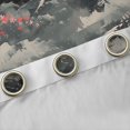thumbnail image 4 of Manfei Fuji Mountain Lake Black Out Curtains, Red Plum Blossom Curtains Pack of 2 (42x63 Each), Black Red Gray, 4 of 6