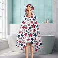 thumbnail image 6 of Red White Blue Baseballs and Stars Pattern Hooded Bath Towel，50"x30" for Ages 3 To 12 Kids, Quick Dry Lightweight Soft Microfiber Hood Beach Towel Cover Up for Kids, 6 of 7