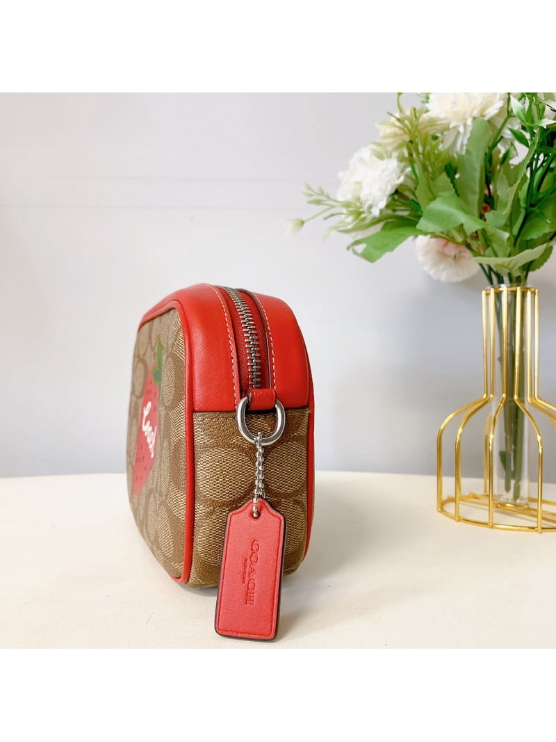 Coach Women's Mini Jamie Top Zip Camera Crossbody Bag in Signature