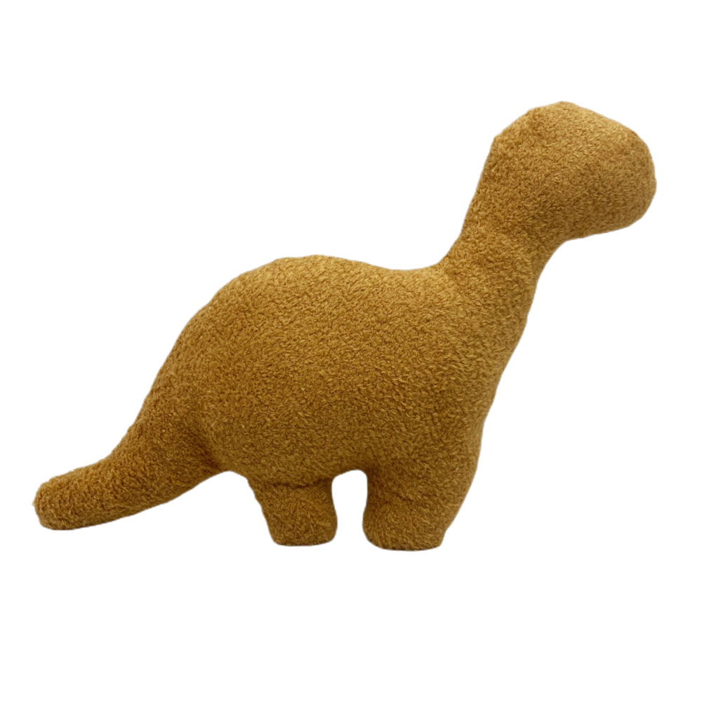 Peluche Dino Chicken Nugget - Oreiller Mignon En Forme De Nugget De Dinosaure, 40 Cm, Jaune, Cadeau Enfant
