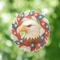thumbnail image 3 of Lotusprinthandmade Patriotic Eagle with America Flag Theme Custom Shape Window Hanging Acrylic Ornament With Acrylic Charm (12in), Patriotic Eagle with America Flag Theme Acrylic Ornament, 3 of 4