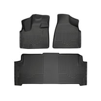 Husky Liners 93691 Weatherbeater Floor Mats Fit 2008-2020 Dodge Grand Caravan Front/2nd Row Liners 3pc Black