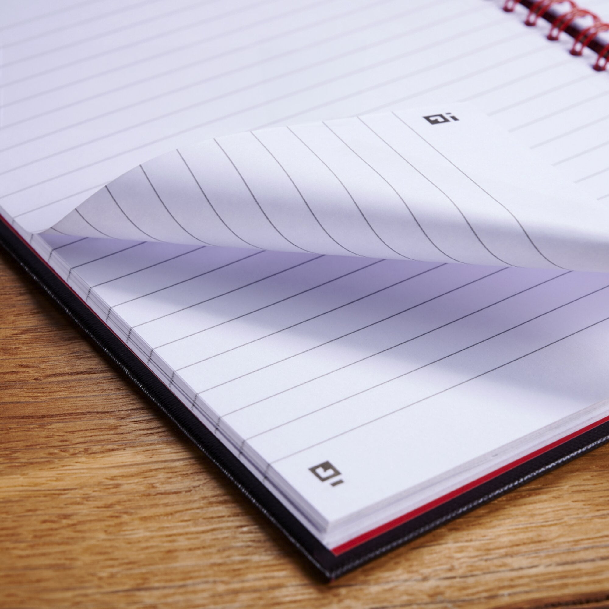 Black n' Red Hardcover Business Notebook, Twin Wire, 70 Sheets, 11" x 8.5", 3 Pack, Black