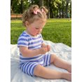 thumbnail image 6 of BemeyourBBs Infant Baby Girl Boy Summer Striped Romper One Piece Outfit Casual Short Sleeve Stripes Print Jumpsuit Shorts Baby Basic Clothes, 6 of 7