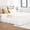 White#1876, variant on Elastic Bed Skirt With Anti Slip Design Pleated Hotel Style Dust Ruffle for Spring and Memory Foam Mattresses