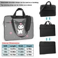 thumbnail image 2 of Kuromi and My Melody Laptop Bag, 13 inch Computer Bag Messenger Shoulder Bag Carrying Case for Laptop or Tablet, 2 of 8