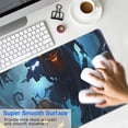thumbnail image 4 of Long Mouse Pads for Desk,Halloween Scarecrow and Pumpkins At Night Desk Mats on Top Of Desks, Desk Mouse Pad Extra Large with 3mm Non-Slip Base and Stitched Edge for Gaming,Work,Home 31.5x11.8in, 4 of 4