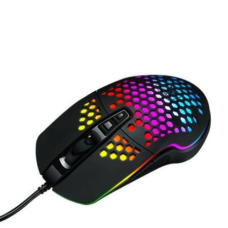 RGB Gaming Mouse,Mignvoa Wired USB Mouse with Lightweight Honeycomb Shell, 6400 DPI Adjustable, 7 Programmed Buttons, Ergonomic Optical Computer Gamer Gaming Mice for Windows PC (Best Program To Make Bootable Usb)