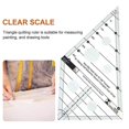 thumbnail image 2 of Regla de acolchado triangular de 90 grados YONGSHENG antideslizante transparente portátil 45 cm, 2 of 5
