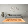 thumbnail image 3 of Ahgly Company Indoor Round Oriental Orange Traditional Area Rugs, 6' Round, 3 of 4