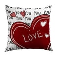 thumbnail image 2 of Dtchengua Heart Print Decorative Pillow - Red Valentine‘s Throw for Living Room, Bedroom & Festive Ambiance, 2 of 6