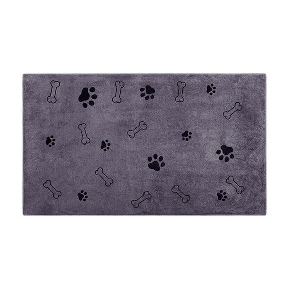 huayou Waterproof Pet Food Mat, Non-Slip Durable Paw Print Bone Design Easy to Wipe Clean for Dogs and Cats