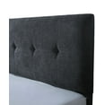 Emerald Home Harper Charcoal Gray Upholstered Bed with Tufted, Padded