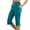 Sky Blue, variant on Pants for Women Plus Size Elastic Waist Capris Pants Solid Color Sports Casual with Pockets Pants