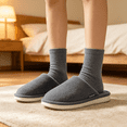 thumbnail image 6 of IEMIEMIEM Men's Slippers Plush Warm Feet Thick-soled Fuzzy Non-slip Home Indoor Soft Sole For Fall Winter Shoes 9.5 wide, 6 of 6