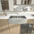 thumbnail image 4 of Logmey 36"x20"Kitchen Sink Double Bowl 50/50 Stainless Steel Brushed with Drainer Apron Front, 4 of 9