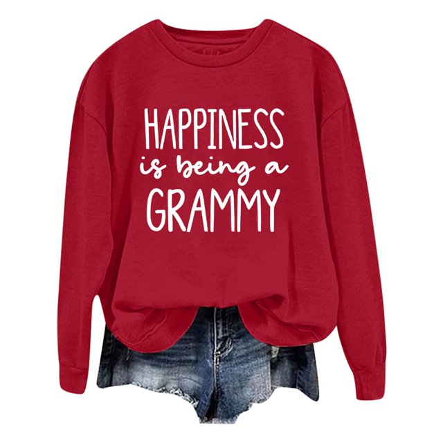 WEAIXIMIUNG Sweat-Shirt Surdimensionné pour Femmes Mode Décontractée Couleur Unie Manches Longues Imprimé Lettre Col Rond Hoodie