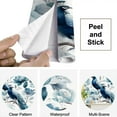 thumbnail image 4 of Peel and Stick Wallpaper Bird Blue Feathers Tree Branches Leaves Blue Flowers Watercolor Modern Art Wall Mural Decor Self Adhesive and Removable 69in x 98in, 4 of 8