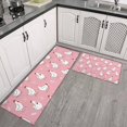 thumbnail image 2 of Pink Chicken Pattern Kitchen Rugs Sets Of 2,Anti Fatigue Kitchen Mat Rugs Non Slip Washable,Decorative Kitchen Floor Mats for Kitchen,Sink,Laundry,17"x30"+17"x47", 2 of 7