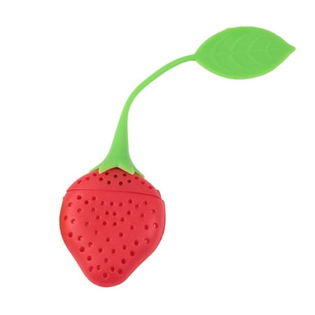 

Cute Strawberry Tea Infuser Loose Herbal Spice Filter Diffuser Silicone Strainer Teaware Drinkware