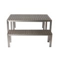thumbnail image 3 of Pangea Home Breeze 4-piece Modern Aluminum Patio Dining Set in Gray, 3 of 9