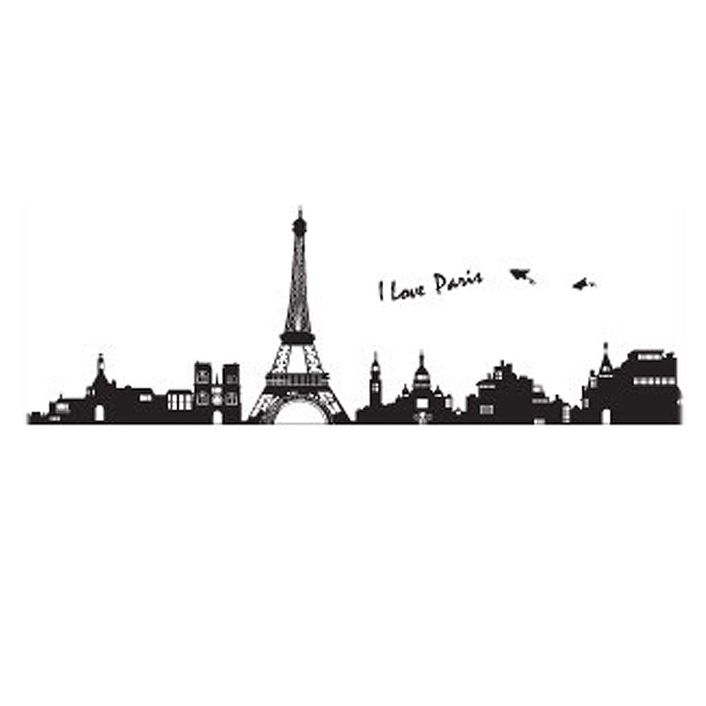 Decor DIY Removable PVC Pari Eiffel Tower Wall Sticker Decal for Room