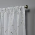thumbnail image 3 of Nicole Miller Vanderbilt Metallic Print Sheer Rod Pocket Top Curtain Panel Pair, 54"x96", Gold, 3 of 7