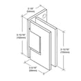 thumbnail image 4 of CRL V1E344BN Brushed Nickel Vienna Adjustable Wall Mount Offset Back Plate Hinge, 4 of 4