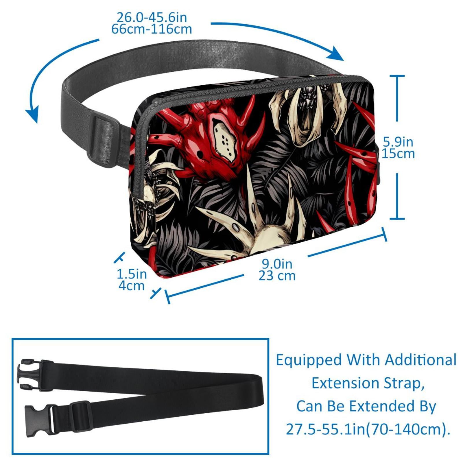 Paw prints Adjustable Lightweight Unisex Waist Bag Running Belt with Extension Strap Money Belt Holder