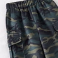 thumbnail image 3 of Playtopia Big‑Kids 2‑Piece Summer Outfit Camo‑Bow Printed Short‑Sleeve Tee And Camo Wide‑Leg Cargo Pants Set Size 3Y‑7Y, 3 of 5