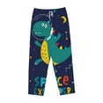 thumbnail image 4 of Balery Dinosau Space Explorer print Women's Pajama Pants,Ultra Lightweight Pjs,Lounge Pant-Small, 4 of 9
