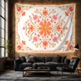 thumbnail image 6 of Symmetrical Floral Mandala on Pale Blue, Serene Boho for Art Lovers, Beautiful Floral Wall Decor, Housewarming Gift, Tapestry Wall Hanging for Bedroom and Living Room, 6 of 7