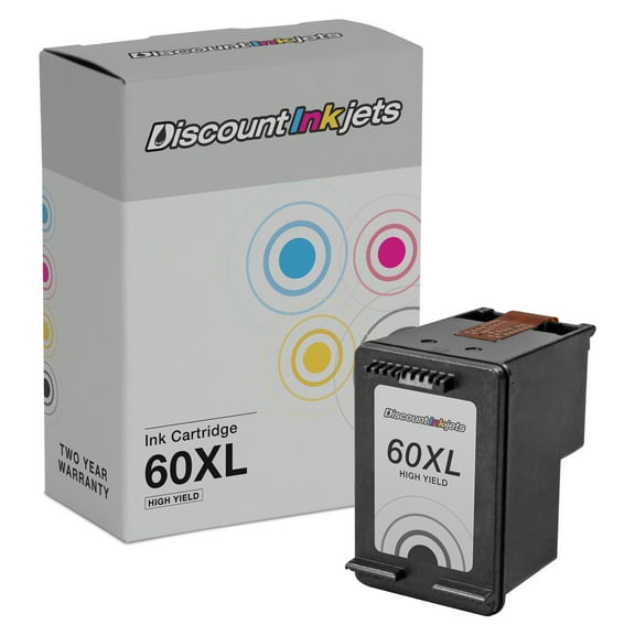 DI Ink Cartridge Replacement for HP 60XL CC641WN High Yield (Black) Compatible with DeskJet: D1620 D1630 D1658 D1660 D1663 D1668 D2530 D2545 D2560 D2563 D2566 D2568 D2645 D2660 D2663 D2666
