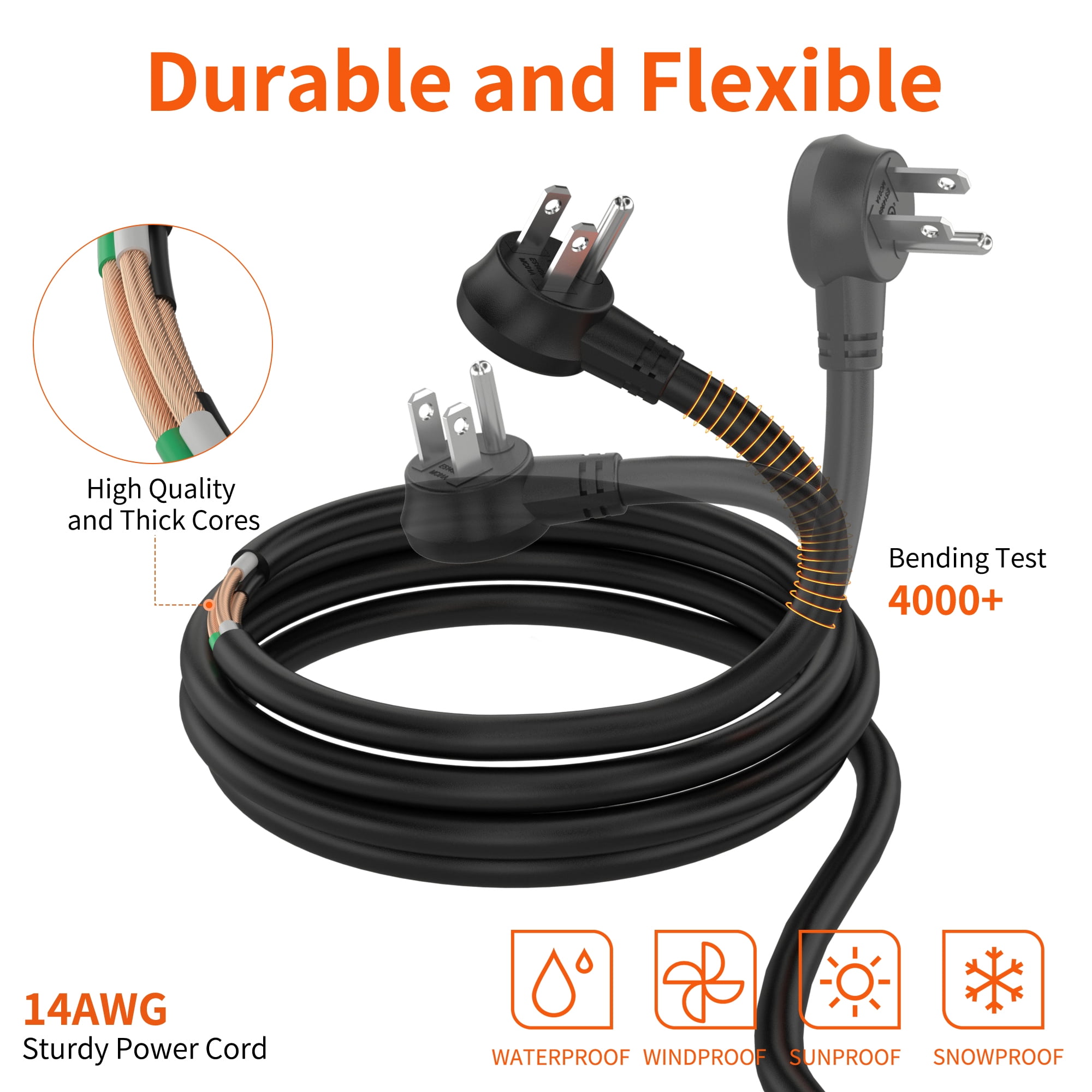 2 Pack 8 Outlet Long Power Strip, 2100J Surge Protector Heavy Duty 6FT Cord Wide Spaced and Wall Mount Metal Power strip for Home Office Garage Workshop