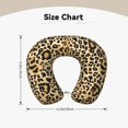 thumbnail image 3 of U-Shaped Pillow 11.8×9.8in With Pillow Core Comfortable Soft Invisible Zipper For Daily Travel Driving Office Leopard Print Pattern Background_1, 3 of 8