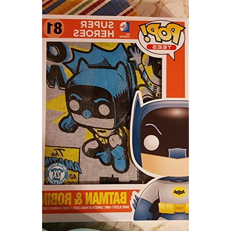 Funko A00142-10070 POP Tees: DC - Batman & Robin Comic - Mens Grey (Best Red Robin Menu Item)