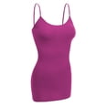 thumbnail image 3 of Essential Basic Women Basic Built In Bra Spaghetti Strap Layering Cami Top Tank - Junior Size, 3 of 5