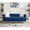 Blue, variant on GVN Futon Couch, Sofa Loveseat, Lazy Sofa,Black, Three-seater Sofa with Removable Cushion and Two Plush Pillow