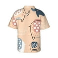 thumbnail image 3 of Balery Cute Ink Drawn Elephants Print Men's Hawaiian Shirts Short Sleeve Beach Shirt Relaxed Fit Vacation Button Down Shirts-X-Large, 3 of 9