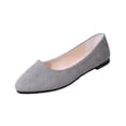 thumbnail image 2 of BADHUB Womens Flats Shoes Round Toe Flats Black Closed Toe Flats Shoes Women Ballet Flats Dressy Suede Flats Shoes Gray 41, 2 of 6