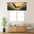 thumbnail image 2 of Bald Eagle Window Curtain Valance Pine Tree Foggy Woodland Wilderness Animal Rod Pocket Window Valance for Living Room Bathroom Bedroom Kitchen 54 by 18 in, 1 Panel, 2 of 6