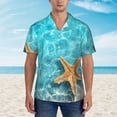thumbnail image 4 of Lsque Starfish And Seashell On The Beach 1 pattern Hawaiian Shirt for Men, Unisex Summer Beach Casual Short Sleeve Button Down Shirts-X-Large, 4 of 9