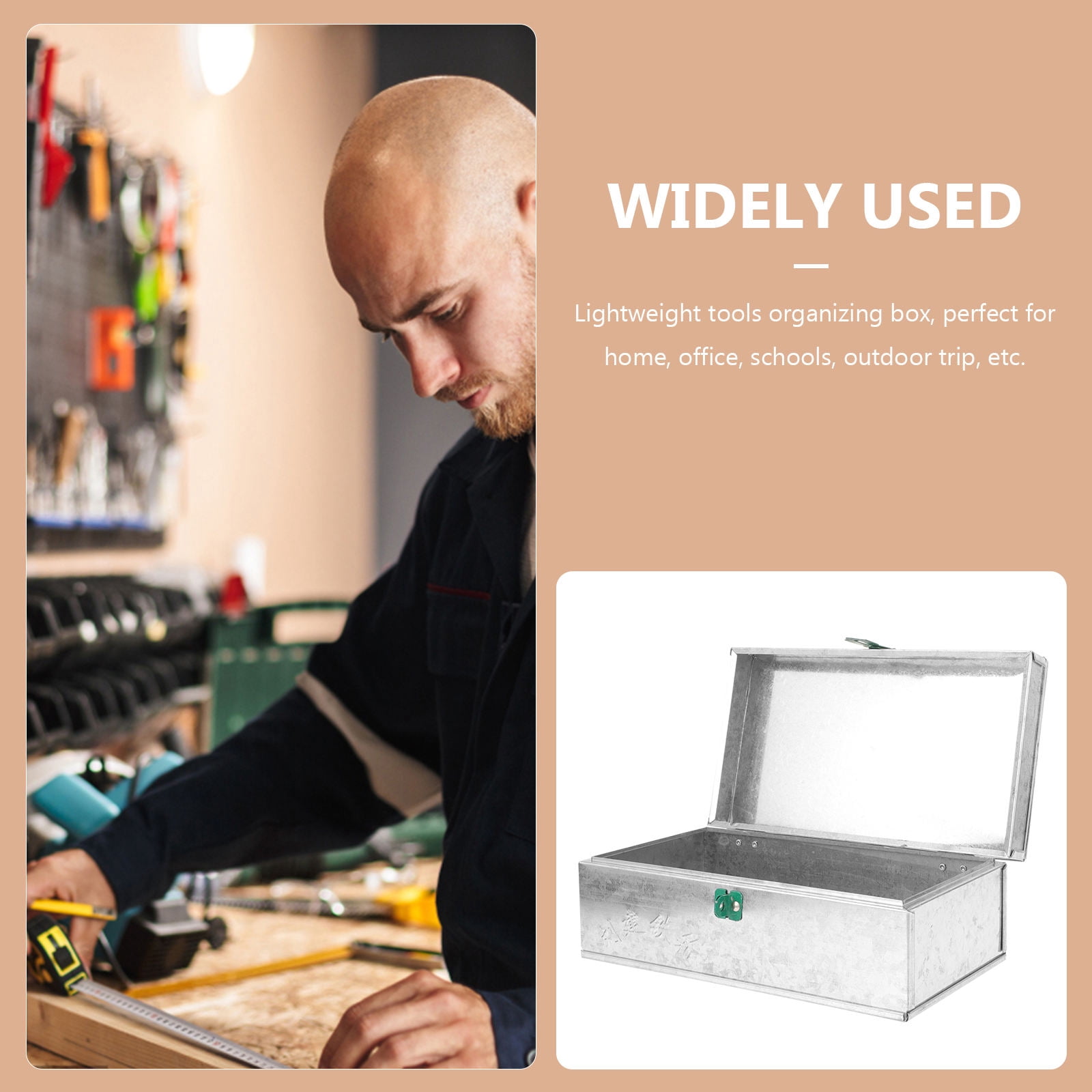 UPOUART 1Pcs Household Tool Box for General Users 9.82X5.50X2.75in