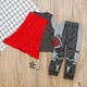 thumbnail image 3 of Pijamas de superhéroe para niños pequeños, ropa de dormir, camiseta, pantalones, disfraz con capa, 3 of 4
