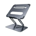 thumbnail image 3 of Laptop Stand, Adjustable Laptop Riser for Desk, Laptop Holder with 360 Rotating Base for All 10-17" Laptops , Gray, 3 of 8
