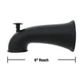 thumbnail image 6 of Danco 6 in. Decorative Tub Spout with Pull Up Diverter in Matte Black (11080), 6 of 8