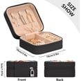 thumbnail image 5 of GZHJMY PU Leather Jewelry Box, Travel Portable Jewelry Case for Ring, Pendant, Earring, Bracelet Organizer Storage Holder Boxes, Graceful Vines for Necklace Bracelet Earrings Rings, 5 of 7
