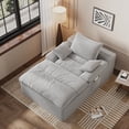 thumbnail image 2 of Leumius Oversized Chaise Lounge Chair Indoor,Corduroy Upholstered Sofa Bed with Deep Seat,Cozy Lounge Chair Sleeper Sofa for Living Room,Bedroom,No Assembly Required,Light Gray, 2 of 5