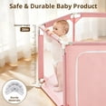 thumbnail image 5 of Baby Playpen, Travel Baby Playards, Baby Play Yard, 6Panels Portable Infant Play Game Area,Pink, 5 of 7